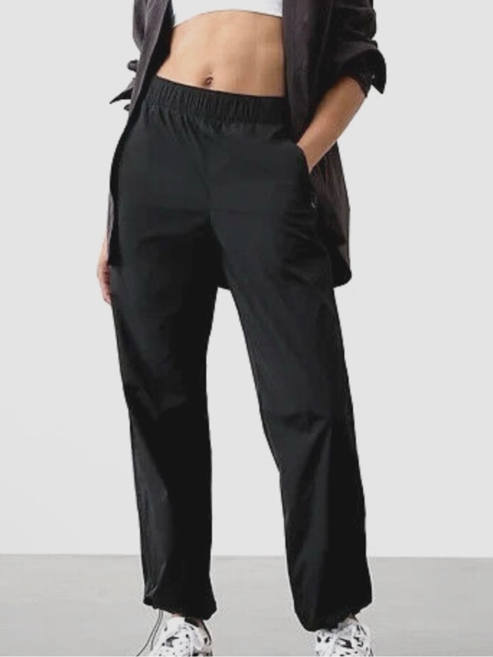 Athleta Black Rise Pant Track Joggers